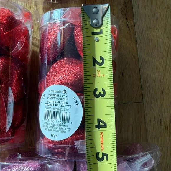 NWT Bundle of 6 Red and Pink Heart Ornaments Sets - 68pcs Total! ❤️💕 - Picture 5 of 11
